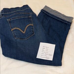 Levi's Dark Blue Denim Jeans with Tan Stitching